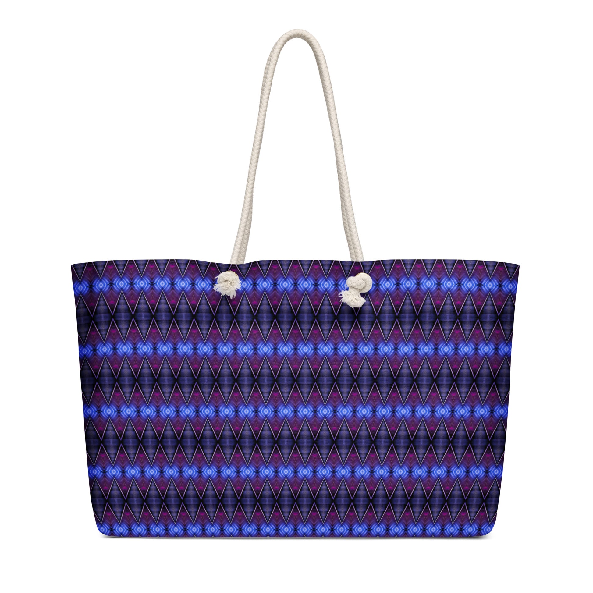 Escalator. The oversized weekender bag - Travel Tote with Rope Handles - Blue Bamboo Enterprises 