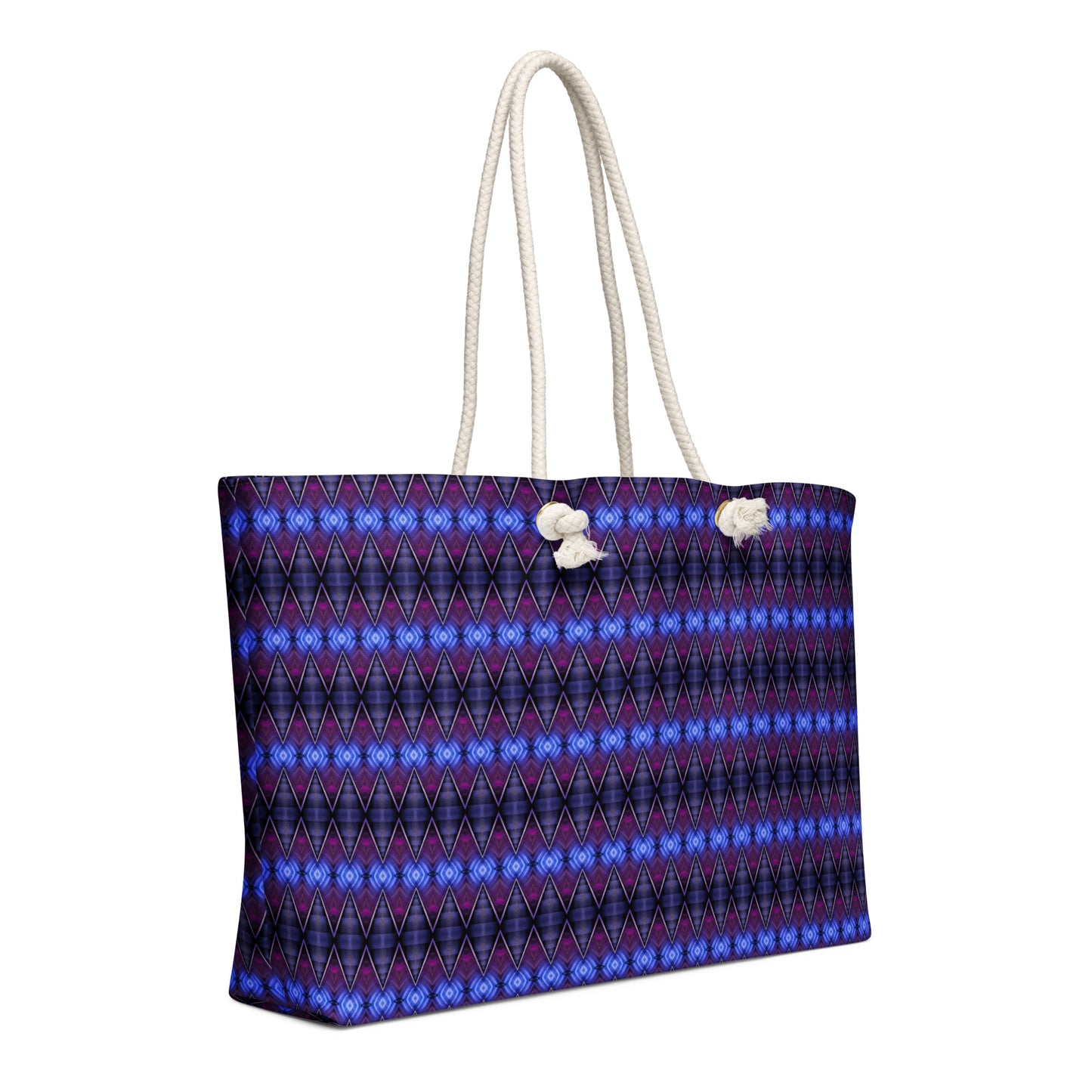 Escalator. The oversized weekender bag - Travel Tote with Rope Handles - Blue Bamboo Enterprises 