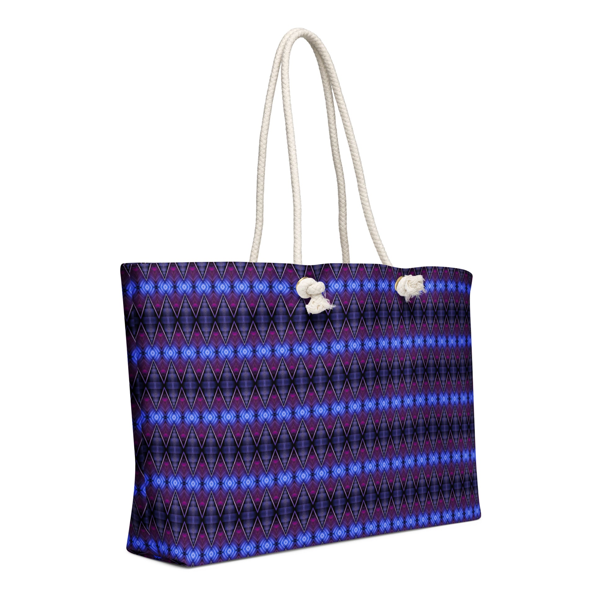 Escalator. The oversized weekender bag - Travel Tote with Rope Handles - Blue Bamboo Enterprises 